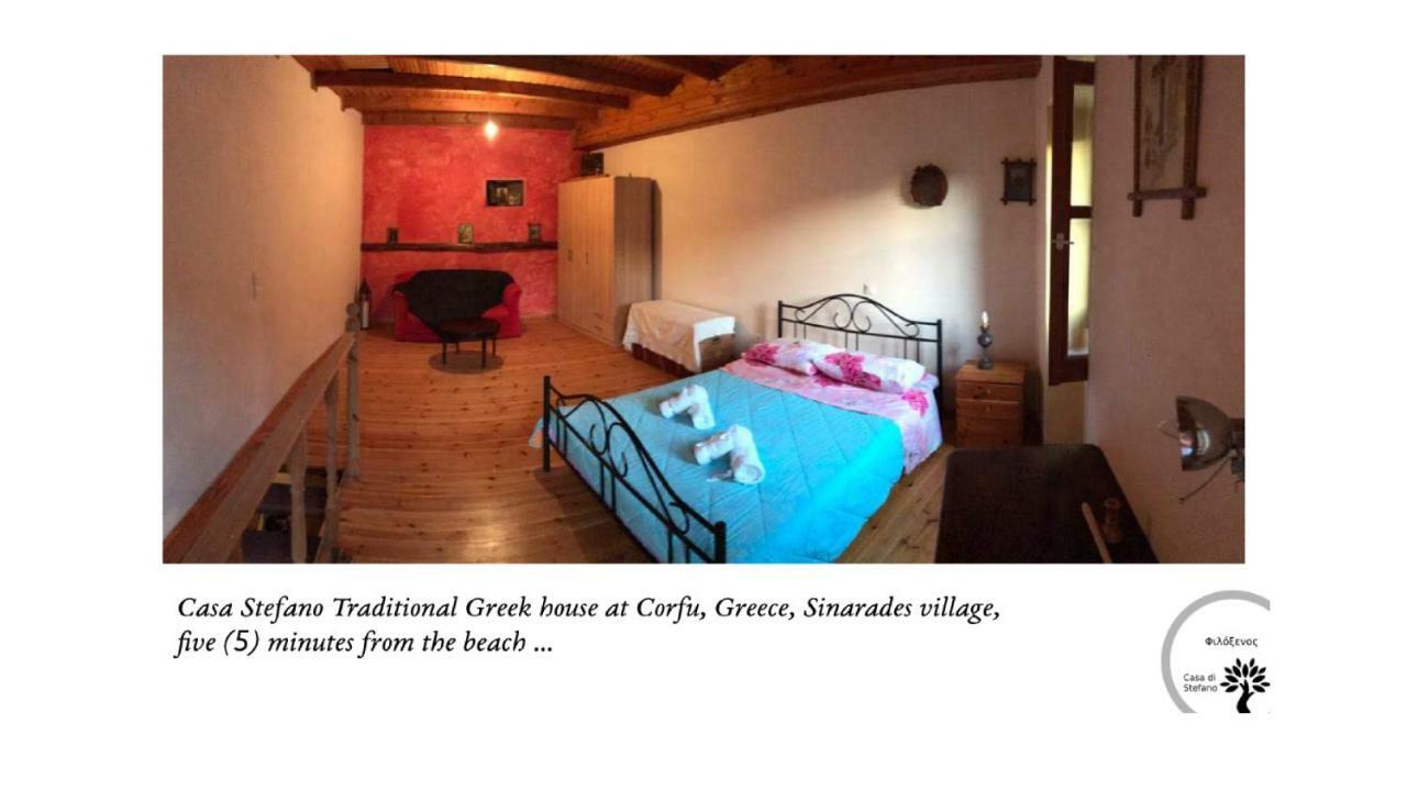 Country Traditional House In Corfu Village, Greece Sinarádes Exterior foto